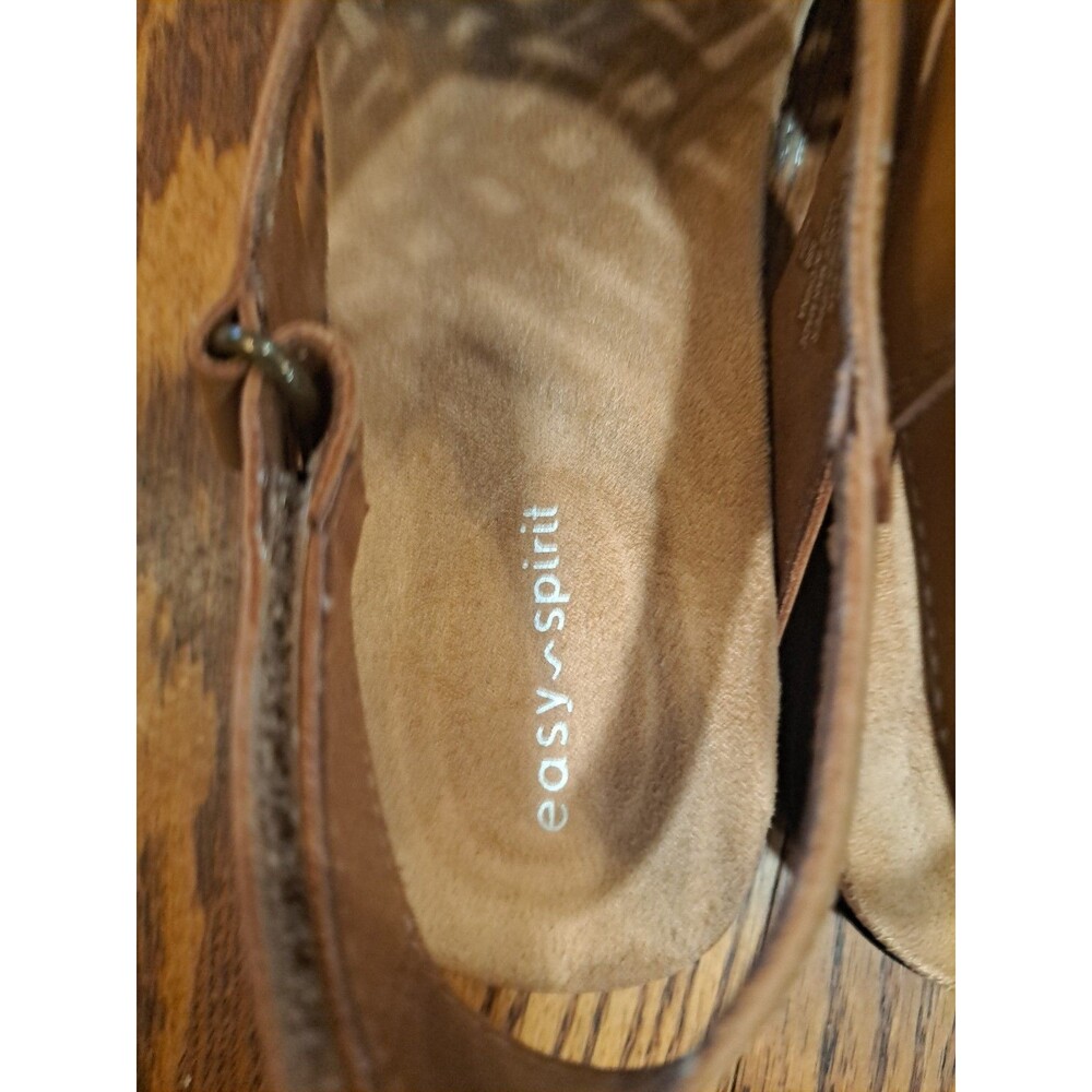 NEW Easy Spirit Women’s Mar Leather Slingback Sandals Cognac Size 8N - Picture 4 of 13